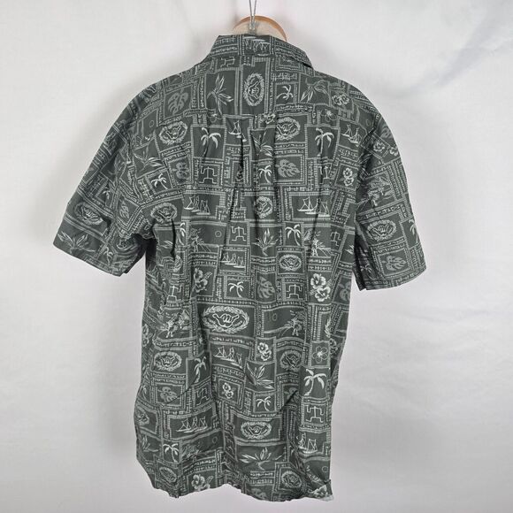Palmwave Hawaii Shirt Men's 2XL Green Buttons Hang Loose Hawaiian Short Sleeve - Picture 11 of 14